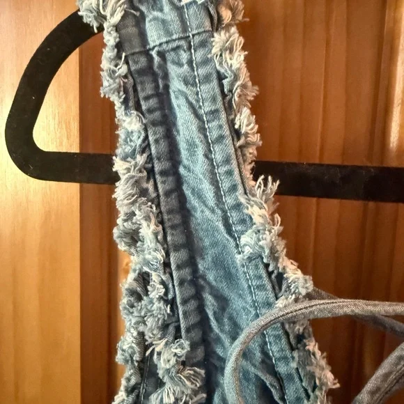 We The Free Light Blue Denium Ladies Romper - Picture 5 of 10